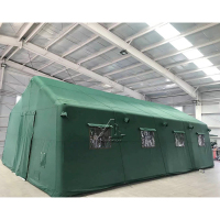 骁狼(XIAOLANG)大型电网充气帐篷 野营电力救灾帐篷绿色8*10米