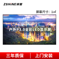 泽显 P3.0户外全彩LED显示屏1㎡壁挂套装 室外小间距电子屏商用高清广告宣传大屏幕无缝拼接屏 LC-P3.0-T