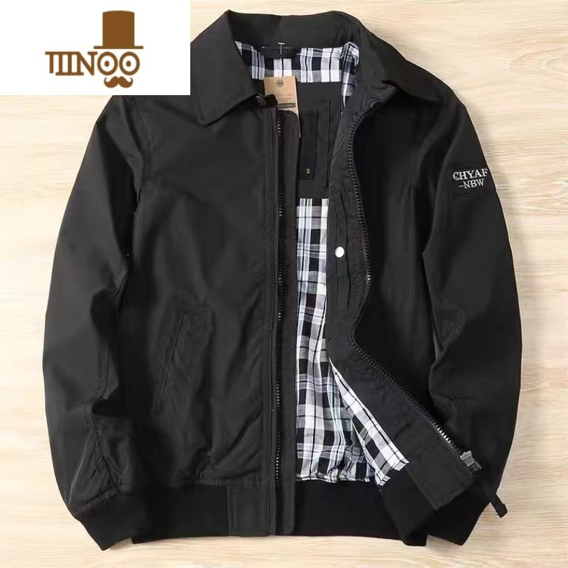 YANXU工作服上衣工装夹克男士百搭翻领耐磨耐脏劳保服外穿风衣外套