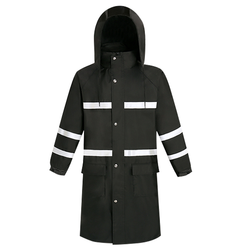 防暴雨工作劳保反光雨衣上衣男单件加厚全身保暖保安防寒长款防水