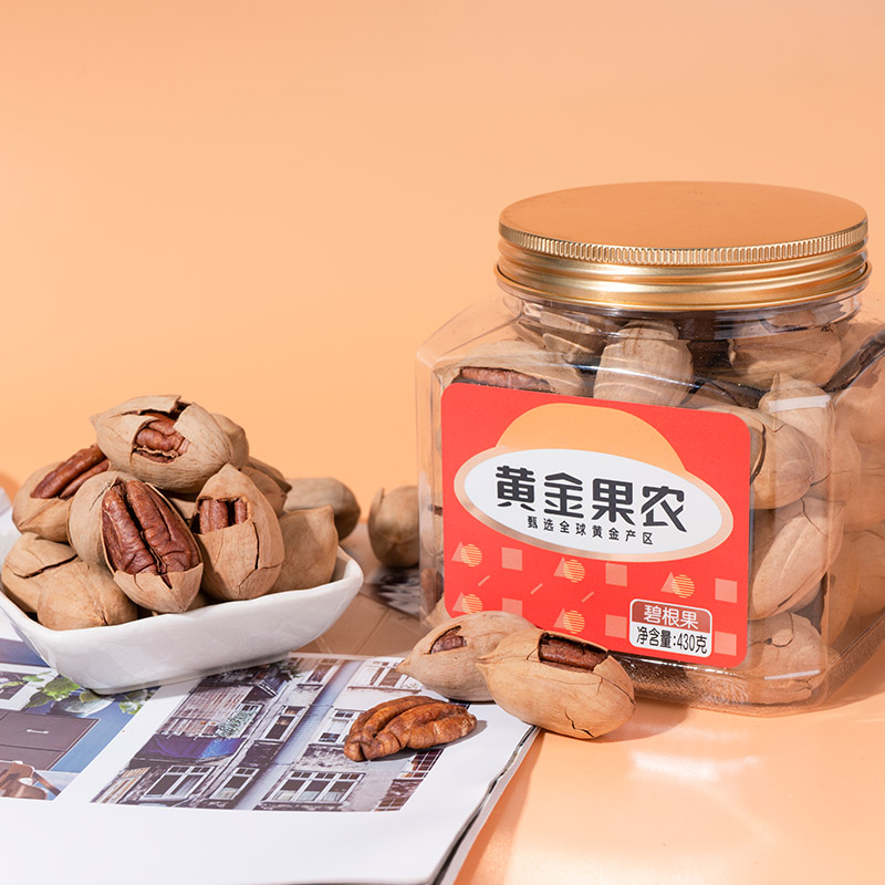 黄金果农碧根果430克罐装坚果零食美味健康天然营养高清大图