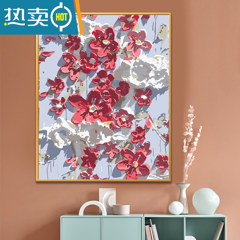 敬平富士山下|diy数字油画填色手工挂画手绘填充系客厅油彩装饰画装饰画高清大图