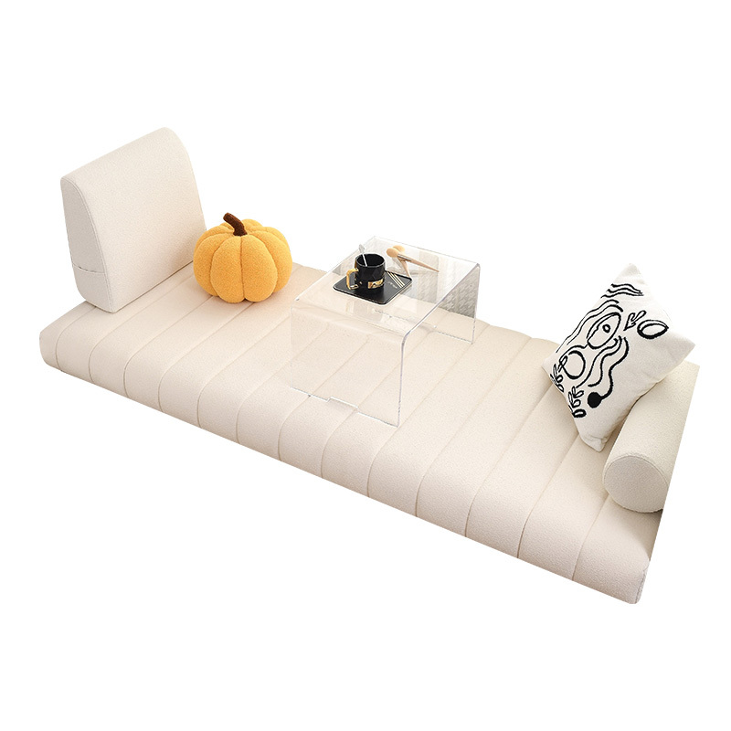 京城派 泰迪绒飘窗垫加厚坐垫窗台垫定制防水防污海绵阳台垫子沙发卡座榻榻米垫子沙发垫坐垫免洗泰迪绒面料支持定制乳胶飘窗垫高清大图