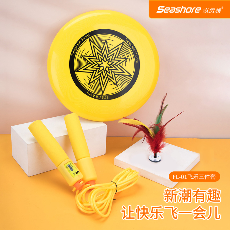 纵贯线(Seashore)新潮户外运动三件套飞盘成人标准极限运动专用款户外游戏团建玩具 FL-01 飞乐三件套