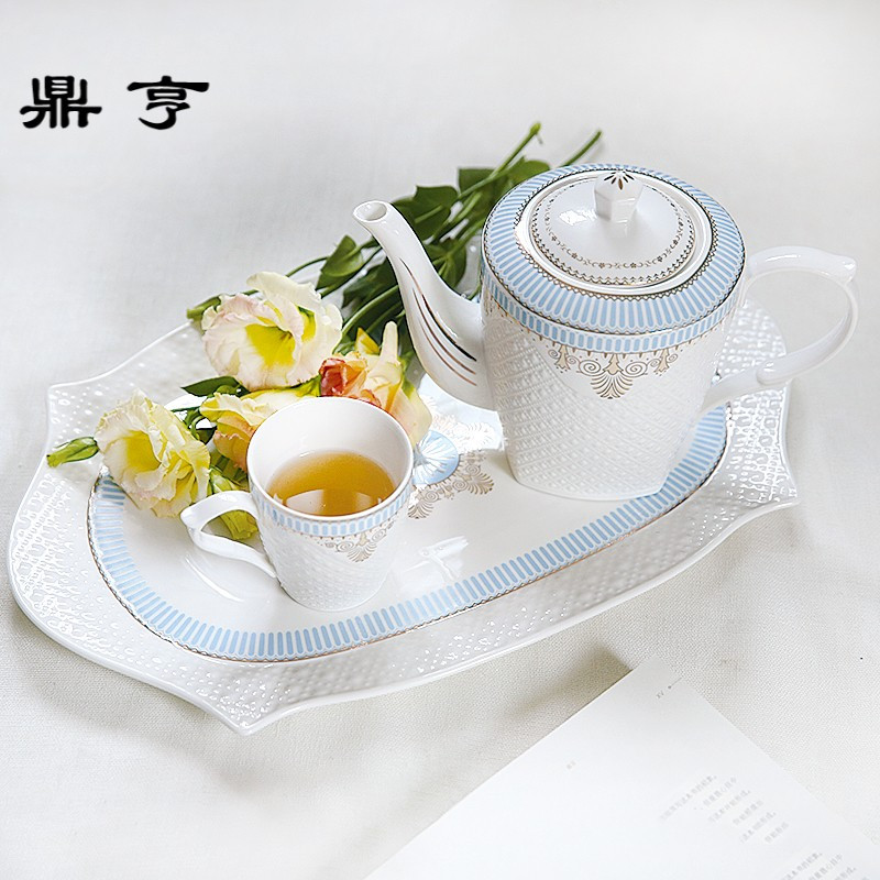 鼎亨陶瓷茶具水具套装冷水壶 凉水壶 家用茶杯水杯套装 6杯1壶带