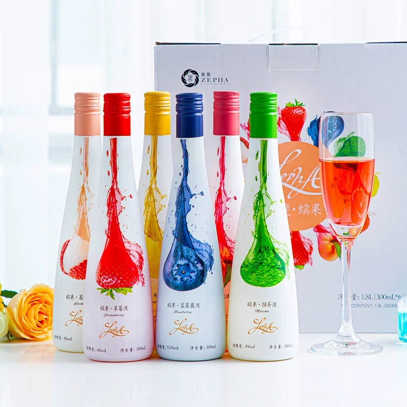 缤纷果酒-蓝莓酒9.5%vol整箱装(300ml*6)