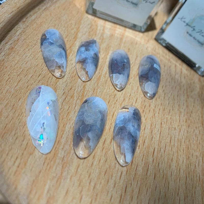 xayxly白色晕染液10g装美甲黑色白色晕染液大理石纹水染液日系美甲