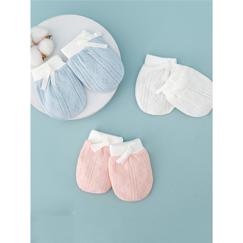 婴儿防抓手套防抓脸夏季新生儿挠夏智扣薄款套手宝宝护手套小