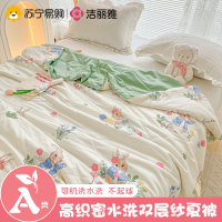 洁丽雅夏季夏凉被空调被可机洗儿童单人2023年新款大豆纤维被223