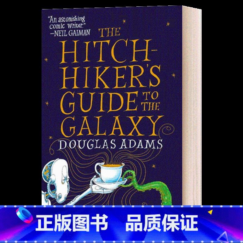 银河系漫游指南 插图版 [正版]银河系漫游五部曲 英文原版 The Hitchhiker's Guide to the