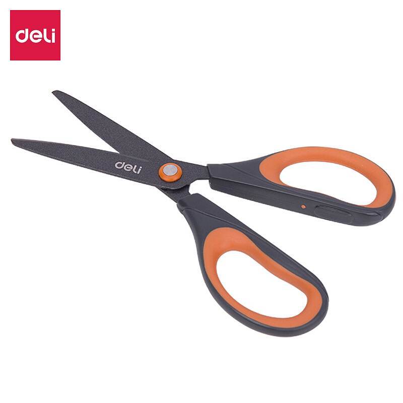 得力(deli) m 6055特氟龙剪刀(橙)视频介绍_得力(deli) m 6055特氟龙