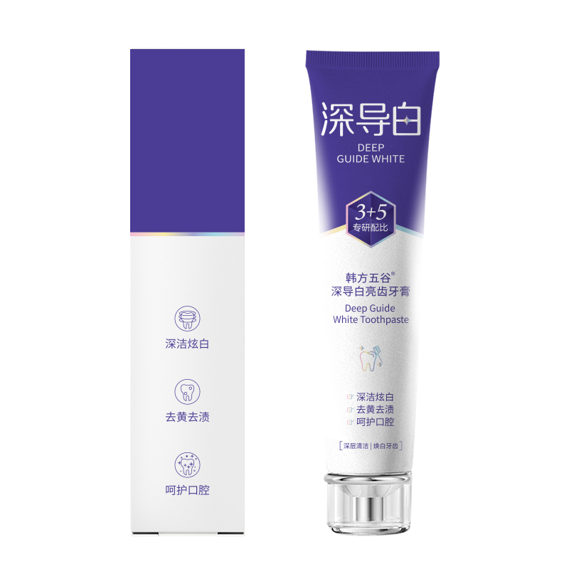 韩方五谷 深导白亮齿 牙膏 150g高清大图