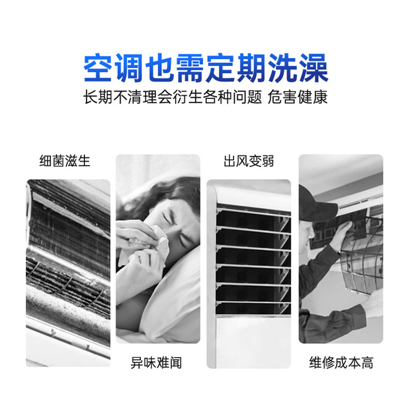 威露士空调清洗消毒液500ml免拆洗深入清洁无死角杀菌率99.9%家用正品高清大图