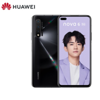 华为 HUAWEI nova 6 5G 前置广角双摄 超感光暗拍 麒麟990芯片8GB+128GB亮黑色全网通