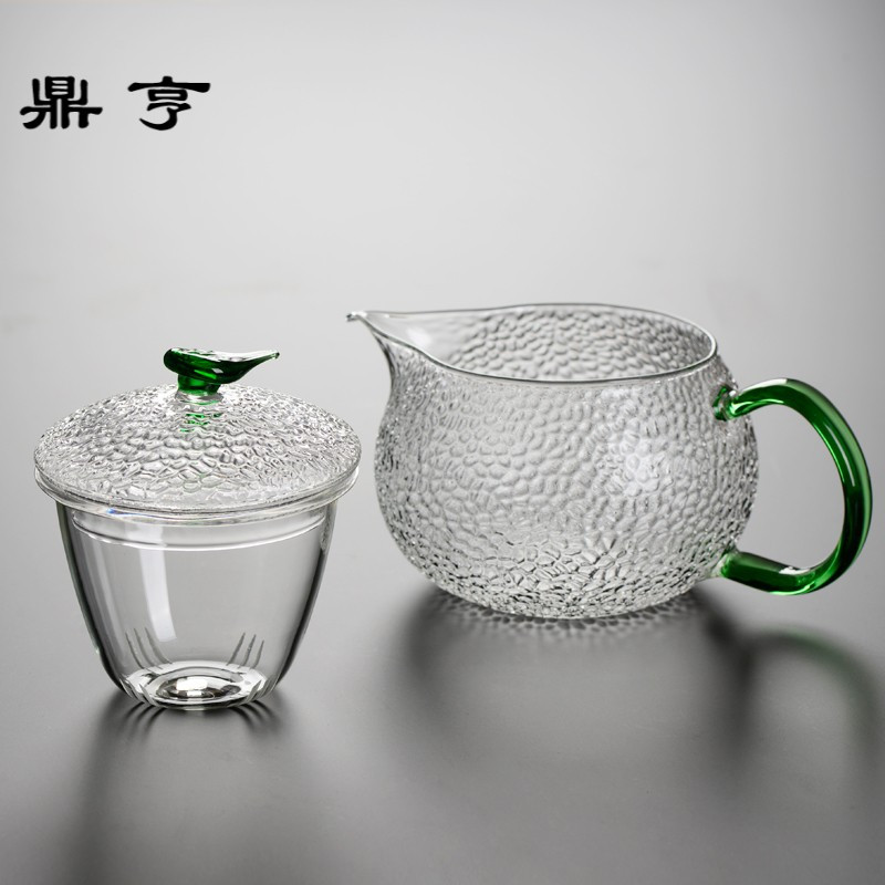 鼎亨 日式耐热锤纹玻璃泡茶壶内胆过滤煮茶壶花茶壶功夫茶具