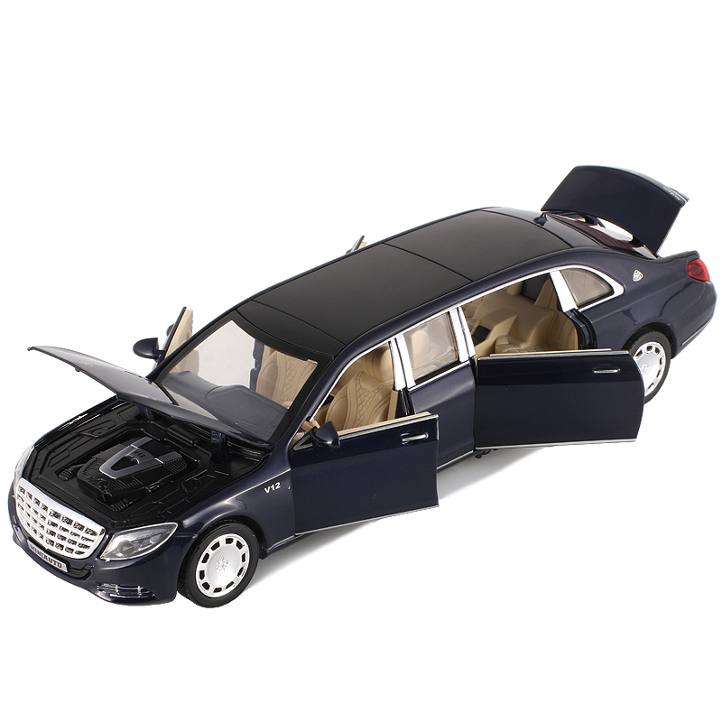 奔驰迈巴赫S650汽车模型六开奔驰S600合金模型儿童玩具车回力车 迈巴赫S650=裸车黑色高清大图