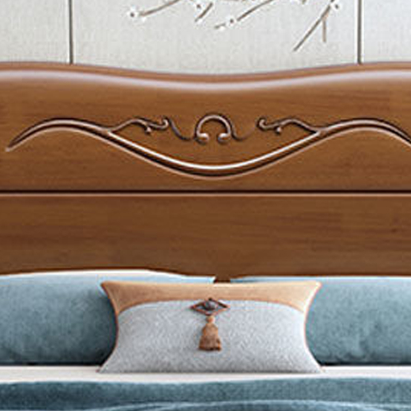 臻远ZY-SMC-122 现代简约实木床双人床 1.8米气压高箱高清大图