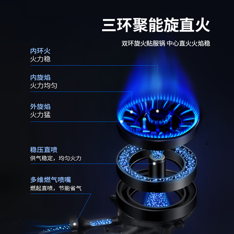 好太太燃气灶天然气灶 2309B 家用双灶 不锈钢台式嵌入式 自营 4.8KW大火力燃气煤气灶具(液化气)