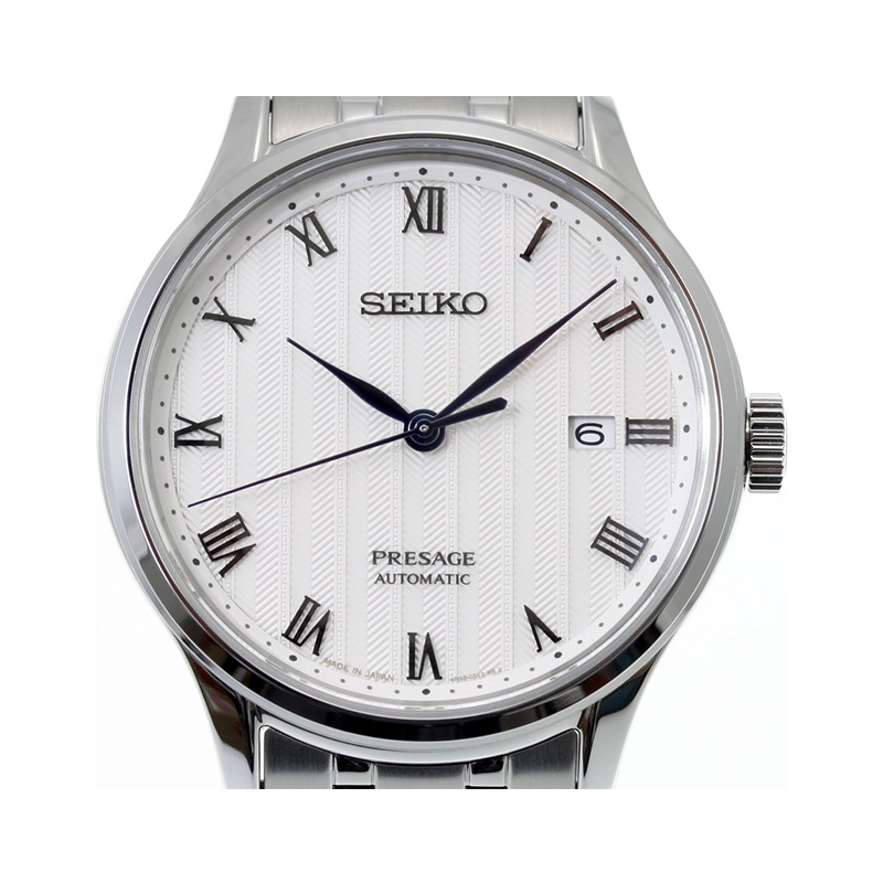 精工(SEIKO)SARY097机械表男士不锈钢材质 双曲面蓝宝石镜面 日常生活防水 秒针停止功能日韩品牌男士手表
