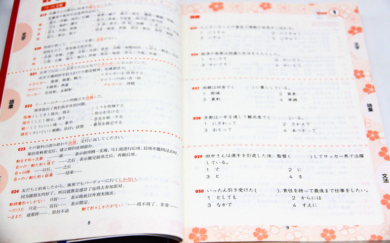 [正版]红蓝宝书1000题新日本语能力考试N2文字词汇文法练习详解日语JLPT二级语法单词华东理工大学出版社搭配习题模高清大图