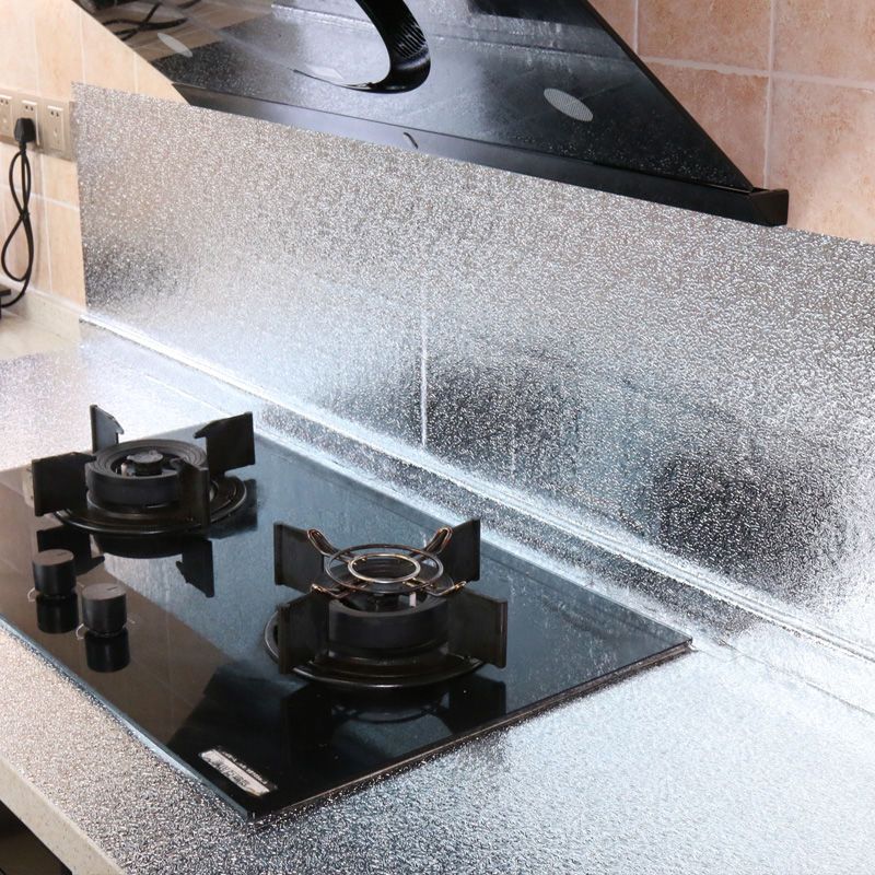 自粘厨房防油贴纸防水耐温灶台用橱柜油烟机加厚铝箔纸锡纸壁纸|[good