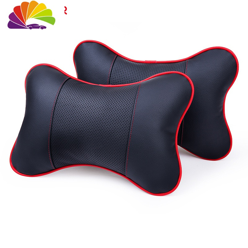 汽车头枕护颈枕真皮车载颈椎枕头车用腰靠枕垫四季枕垫