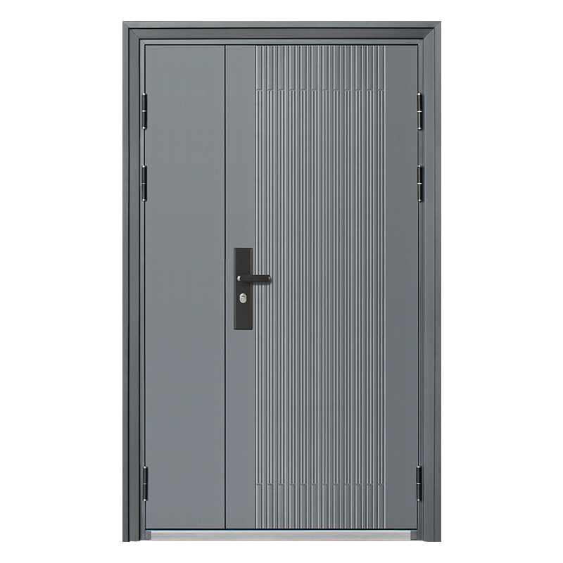 带气窗通风防盗门家用室外农村庭院子母对开门大门进户双开入户门