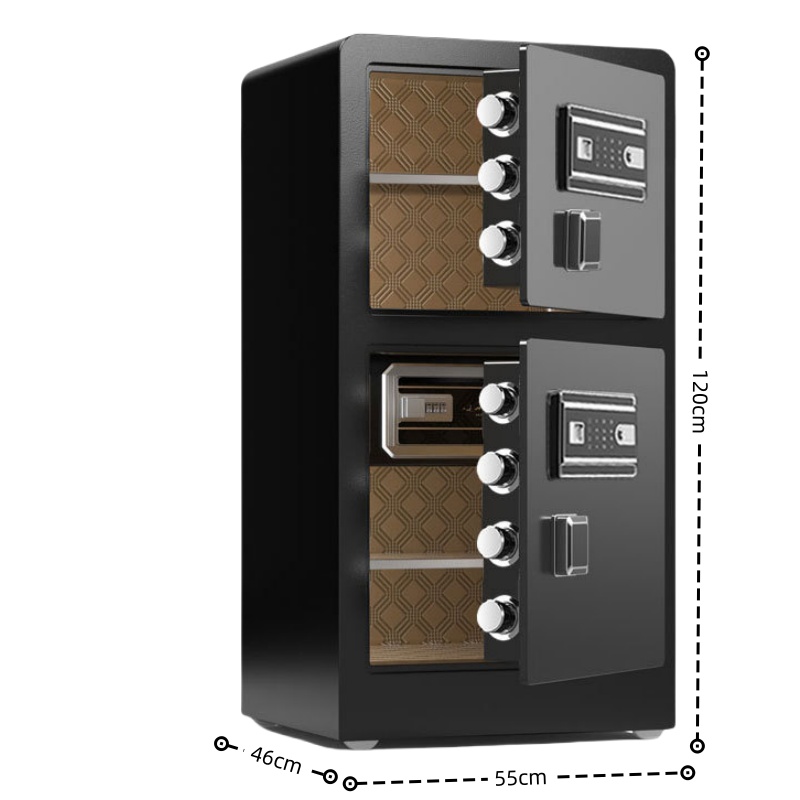 怡卓欧电子密码柜双门1.2M指纹密码台高清大图