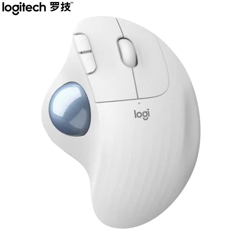 罗技(Logitech)ERGO M575无线轨迹球鼠标优联笔记本电脑绘图鼠标M570 无线蓝牙鼠标 白色