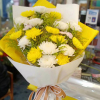 鼎卉鲜花速递清明节扫墓上坟殡葬鲜花11朵黄菊花花束丧事吊唁祭奠追悼全国同城配送【慈颜已逝】11朵黄菊花束