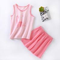 KIDS MAM&DAD夏季儿童背心套装纯棉男童女童背心短裤两件套宝宝衣服童装