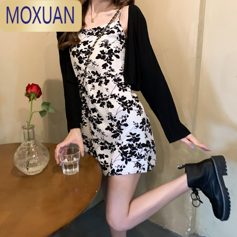 MOXUAN夏夏季2022年新款配裙子的冰丝防晒针织开衫女外搭披肩薄款小外套
