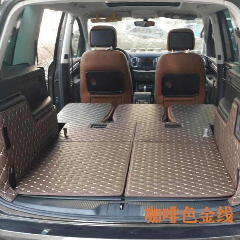 进口大众新夏朗尾箱垫全包围后备箱垫折叠皮革后仓垫夏朗后备箱垫