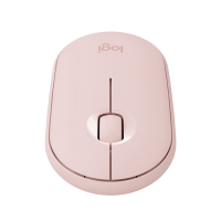 罗技（Logitech）Pebble 鹅卵石轻薄型静音鼠标 蓝牙无线双模 玫瑰粉