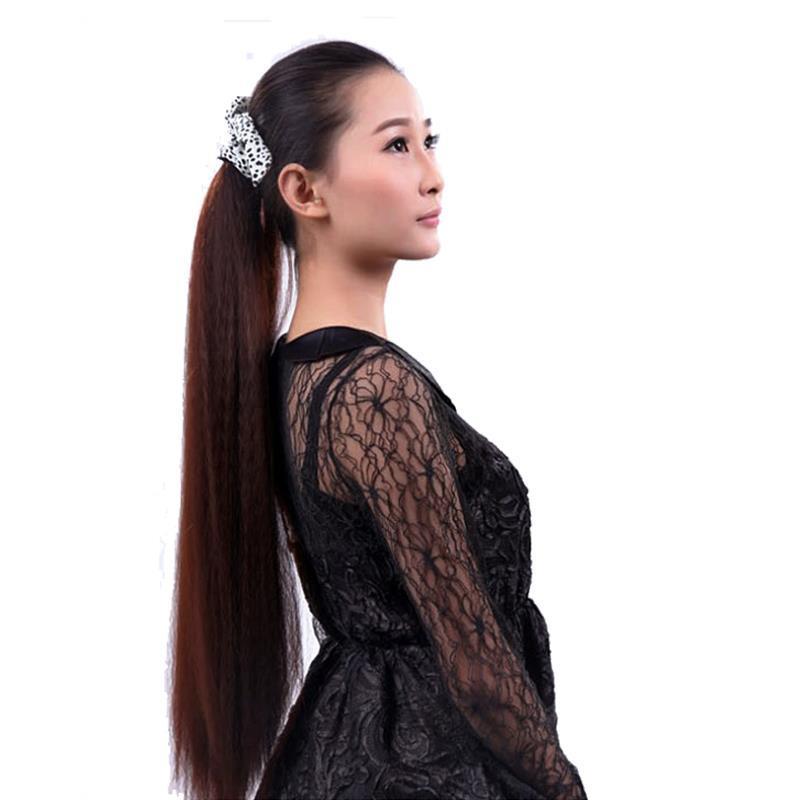 假发女长卷发绑带式玉米须拉丝马尾逼真自然超长款玉米烫马尾辫子