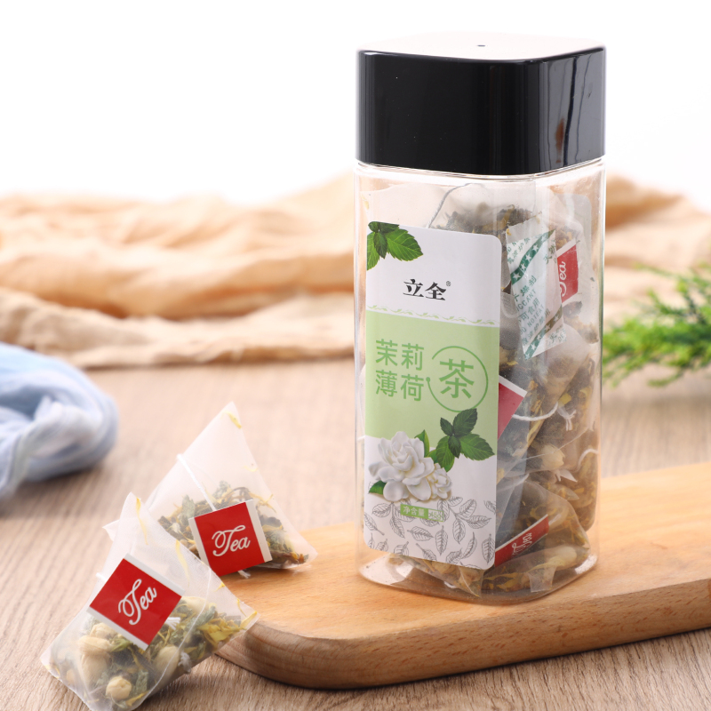 立全 茉莉薄荷茶 提神醒脑解困 去口气 纯自然独立袋装组合花茶包