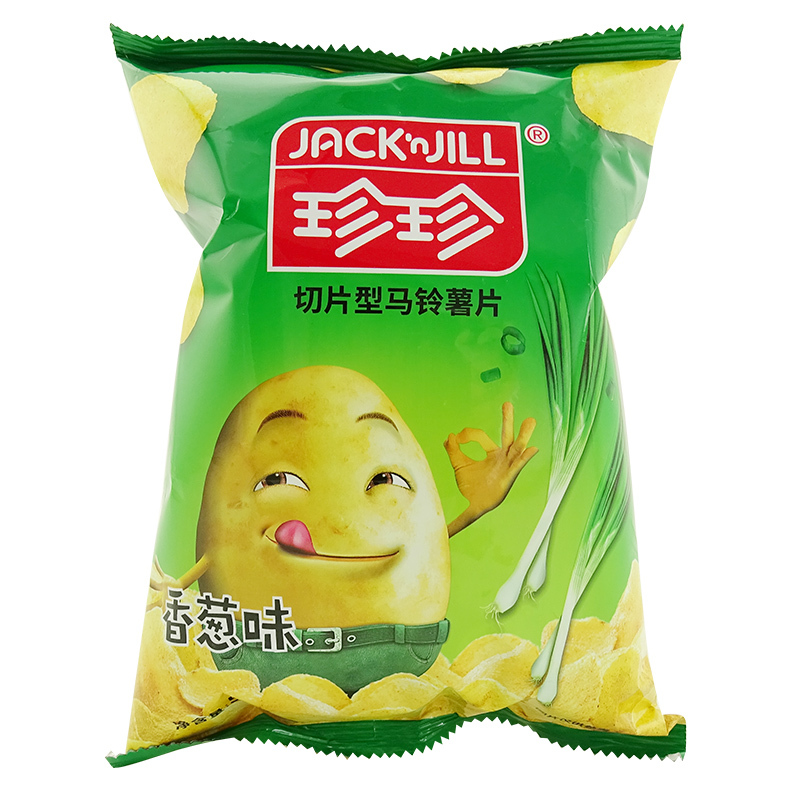 珍珍薯片珍珍马铃薯片香葱味50g单包装儿童休闲膨化零食品小吃薄脆片 价格图片品牌报价 苏宁易购点点客食品专营店