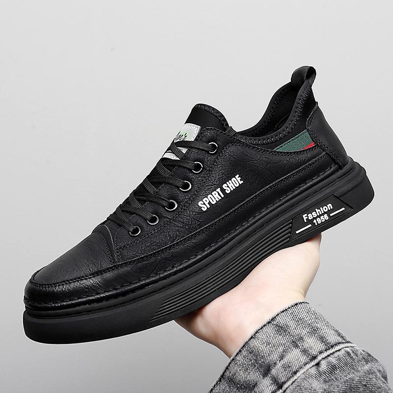 giausa轻奢品牌小皮鞋男鞋2021冬季新款时尚潮鞋男士板鞋男韩版软底