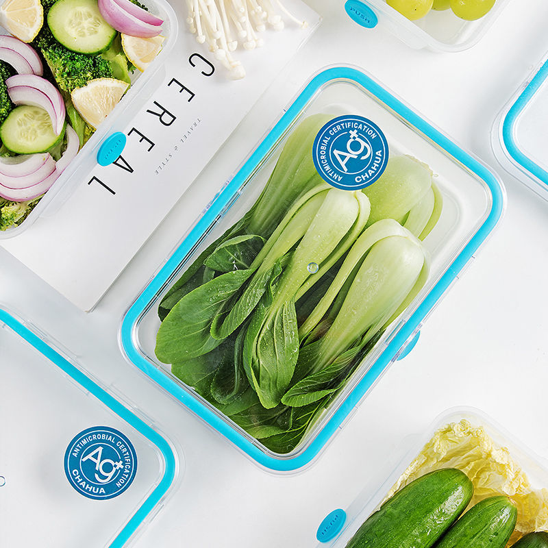 茶花冰箱专用食品保鲜盒塑料可微波炉加热密封盒欧珀兹储物盒高清大图