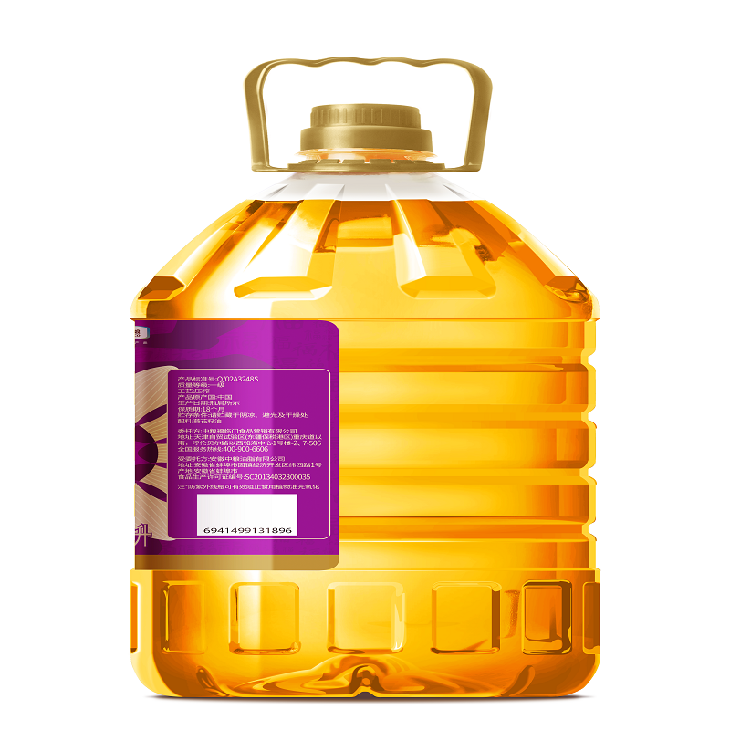 中粮福临门福至心礼压榨一级葵花籽油5L高清大图