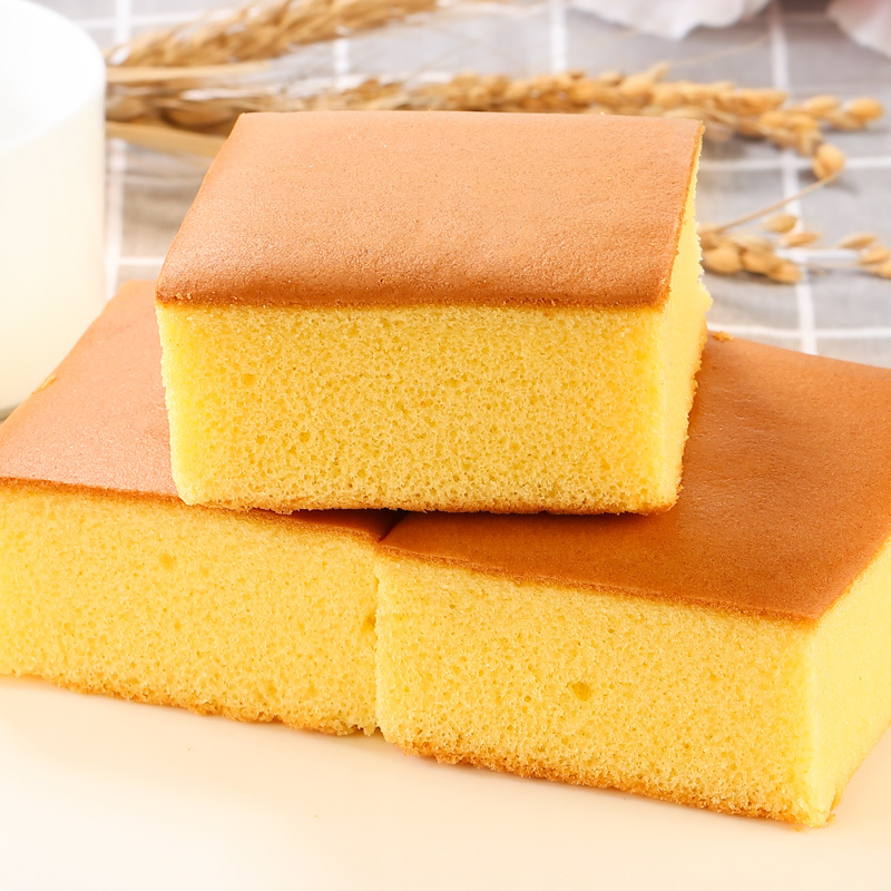 西瓜味的童话 原味鸡蛋糕 传统糕点早餐小面包 500g 5盒