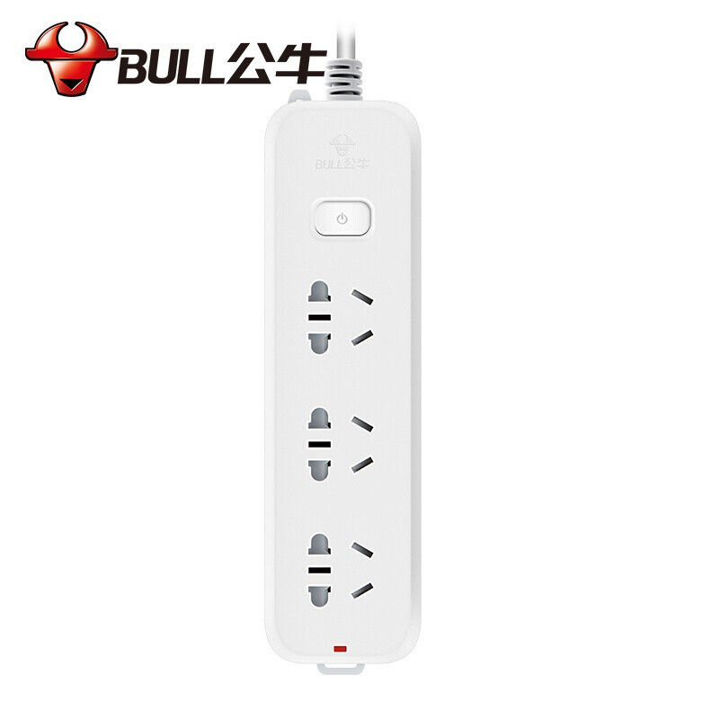 公牛(BULL)插座插排总控开关家用电器电源加长接线板拖线板转换器排插1.8米多插位 1.8米总控3插位GN-B5030