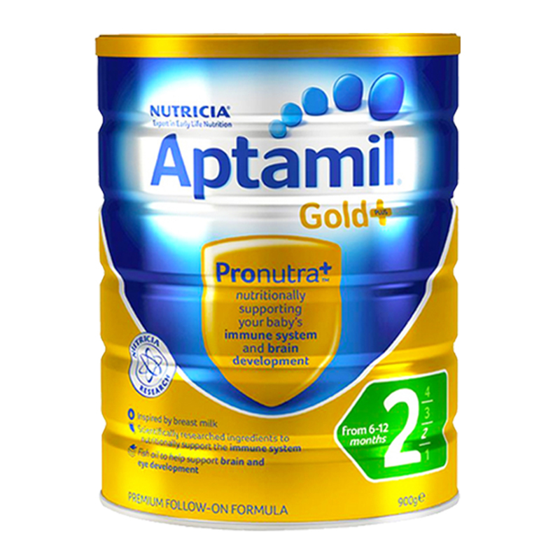 aptamil澳大利亚爱他美婴幼儿配方奶粉2段612个月900g澳洲原装进口
