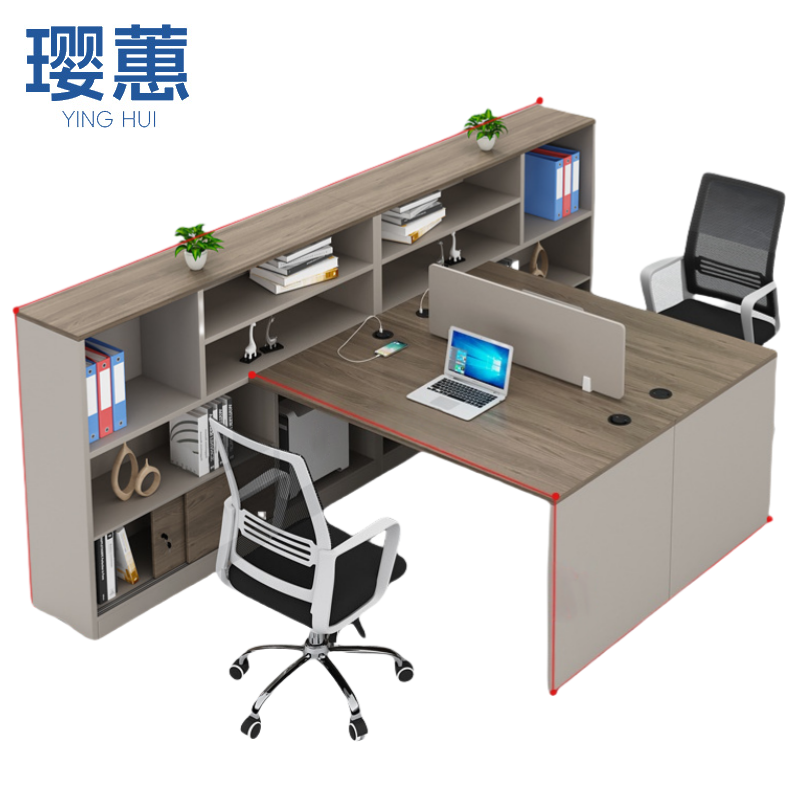 桌子 1.7米双人位+柜椅 张高清大图