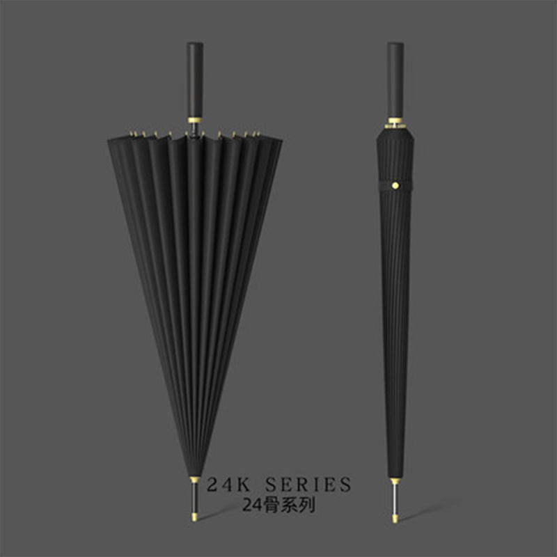 手动钢骨玻纤伞架 碰击布 配色皮质手柄YF-L2021014