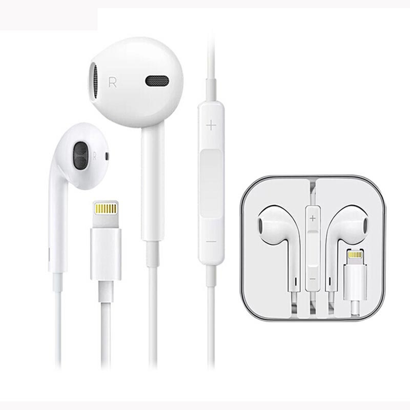 风悦苹果耳机有线原装p5线控耳塞带麦lightning扁头入耳式适用iphone7