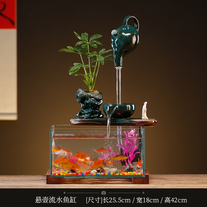 循环流水器生财摆件招财景观鱼缸创意家居办公室客厅开业乔迁礼品