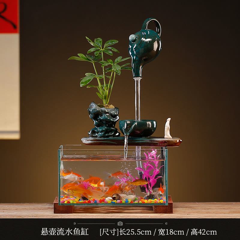 循环流水器生财摆件招财景观鱼缸创意家居办公室客厅开业乔迁礼品图片