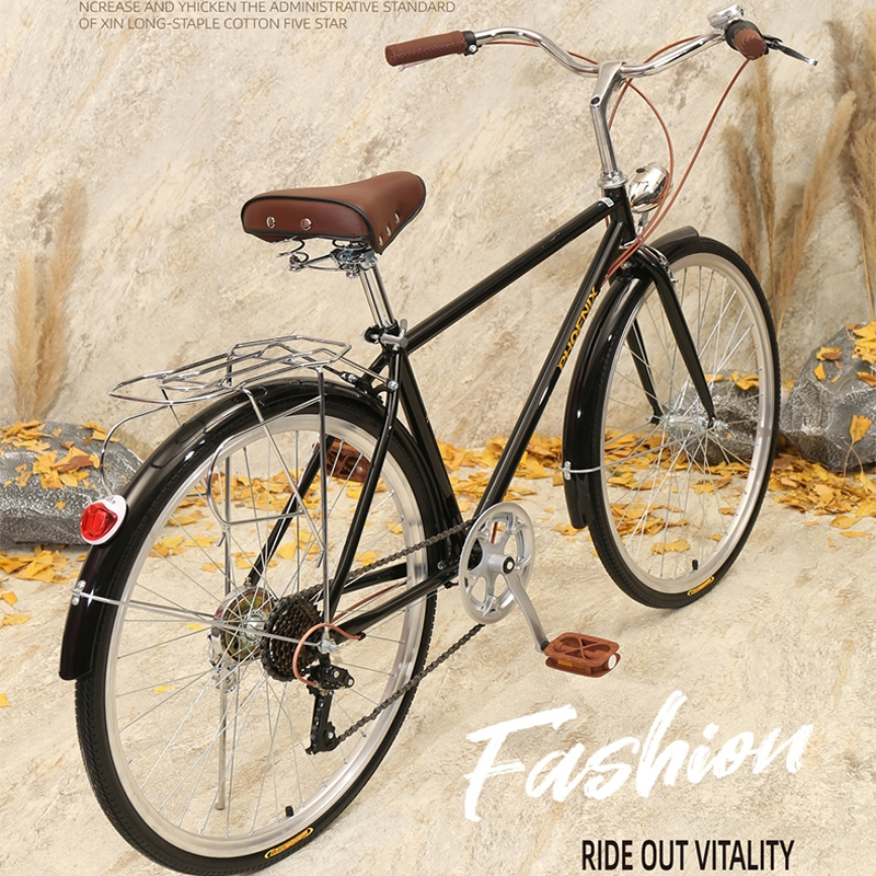 凤凰phoenix牌自行车男式通勤车轻便单车上班代步26寸大学生女款大人