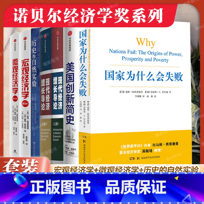 【2024诺贝尔经济学奖】套装7册 【正版】2024诺贝尔经济学奖得主作品国家为什么会失败 德隆阿西莫格鲁 历史政治经济